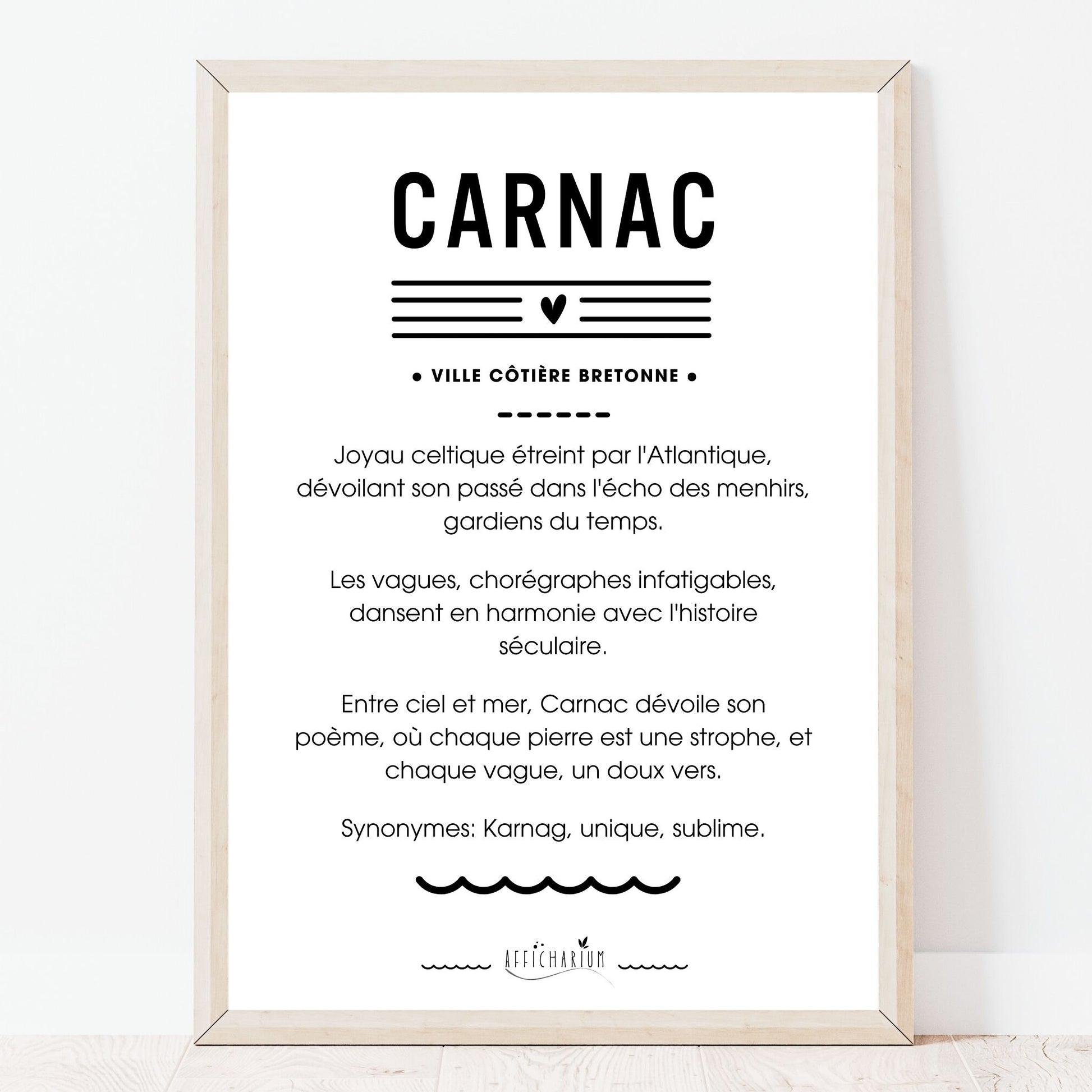 affiche carnac description poetique