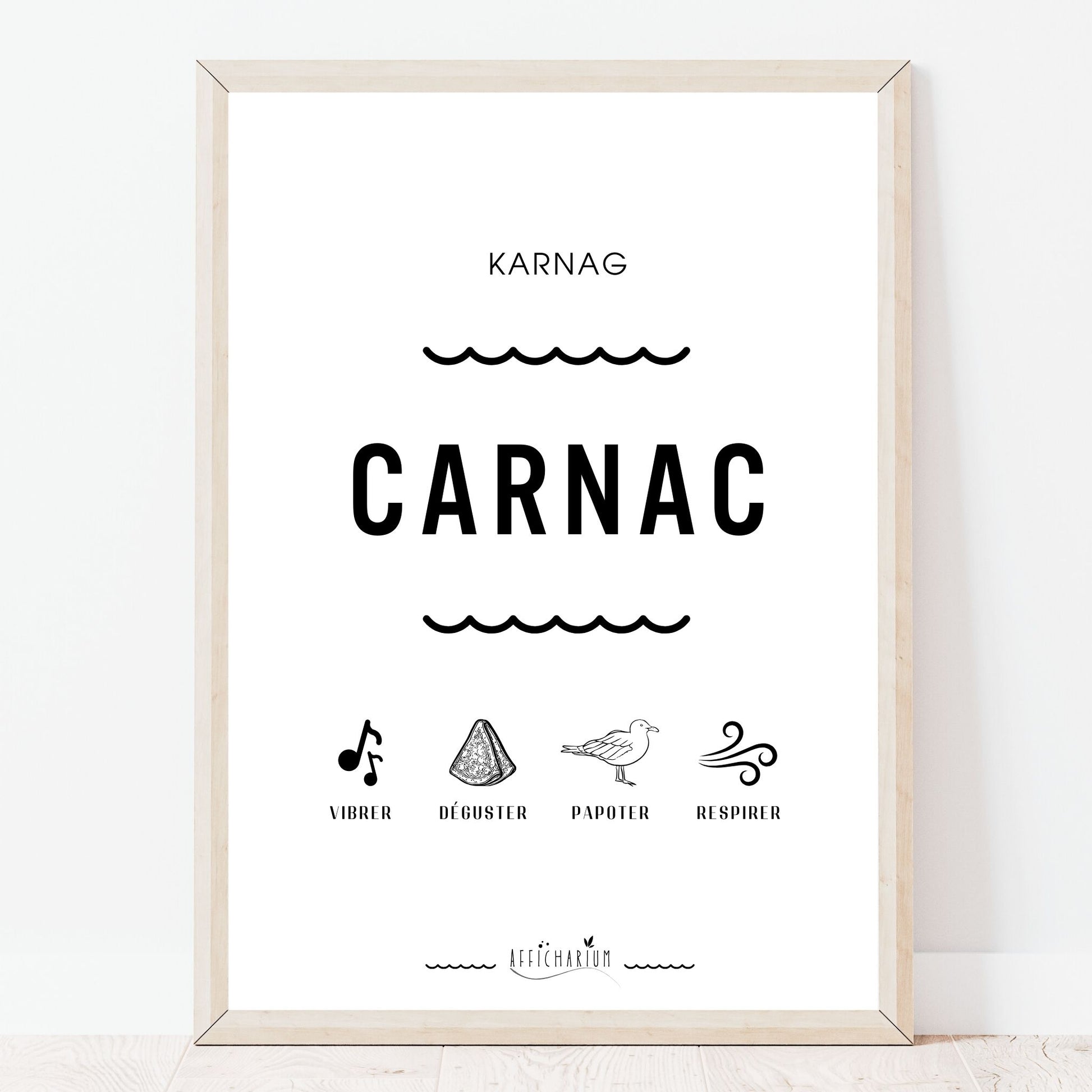 affiche deco carnac minimaliste