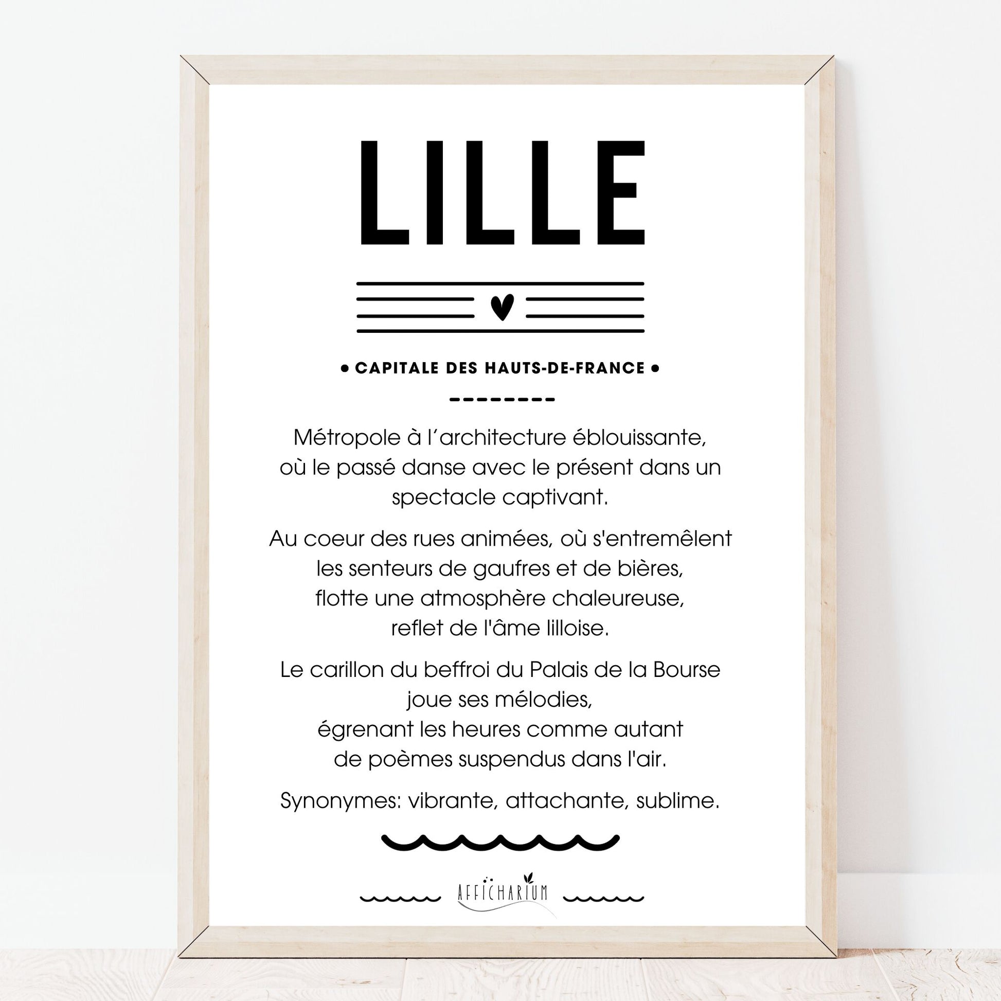 affiche lille avec description poetique