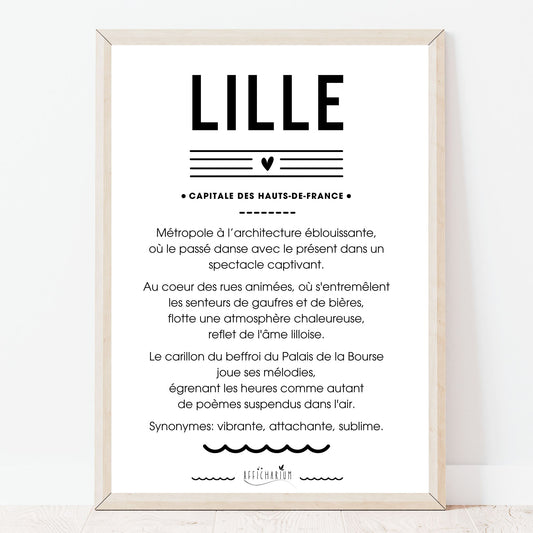 affiche lille avec description poetique